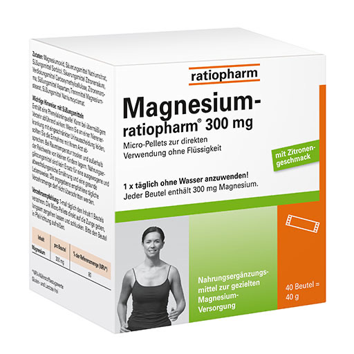 MAGNESIUM-RATIOPHARM 300 mg Micro-Pellets m. Gran. 40 St  