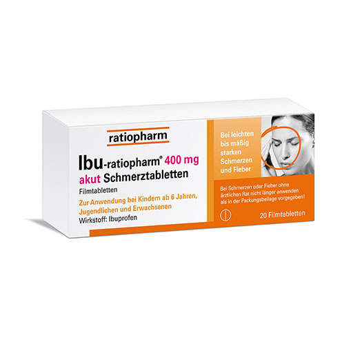 IBU-RATIOPHARM 400 mg akut Schmerztbl. Filmtabl.* 20 St