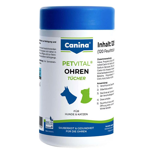 PETVITAL Feuchttücher f. Ohren vet. 120 St