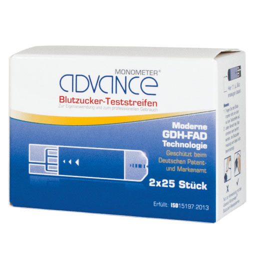 ADVANCE Monometer Blutzucker Teststr. GDH 2x25 St