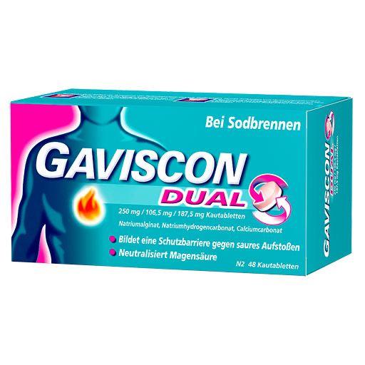 GAVISCON Dual 250mg/106,5mg/187,5mg Kautabletten* 48 St