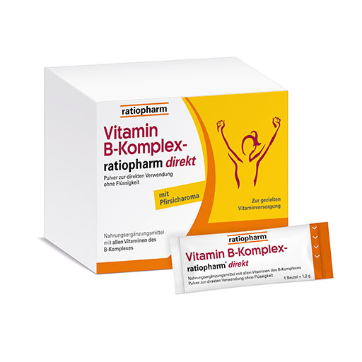 VITAMIN B-KOMPLEX-ratiopharm direkt - mit 8 B-Vitaminen 40 St