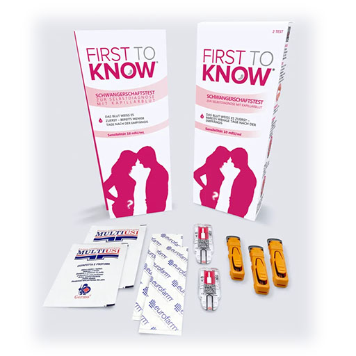 FIRST TO KNOW Schwangerschaftstest Blut 2 St
