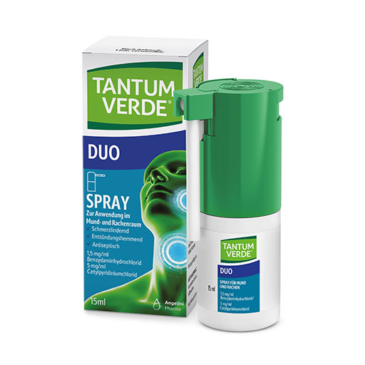 TANTUM VERDE duo 1,5mg/ml+5mg/ml Spray Anw. Mundhö.* 15 ml
